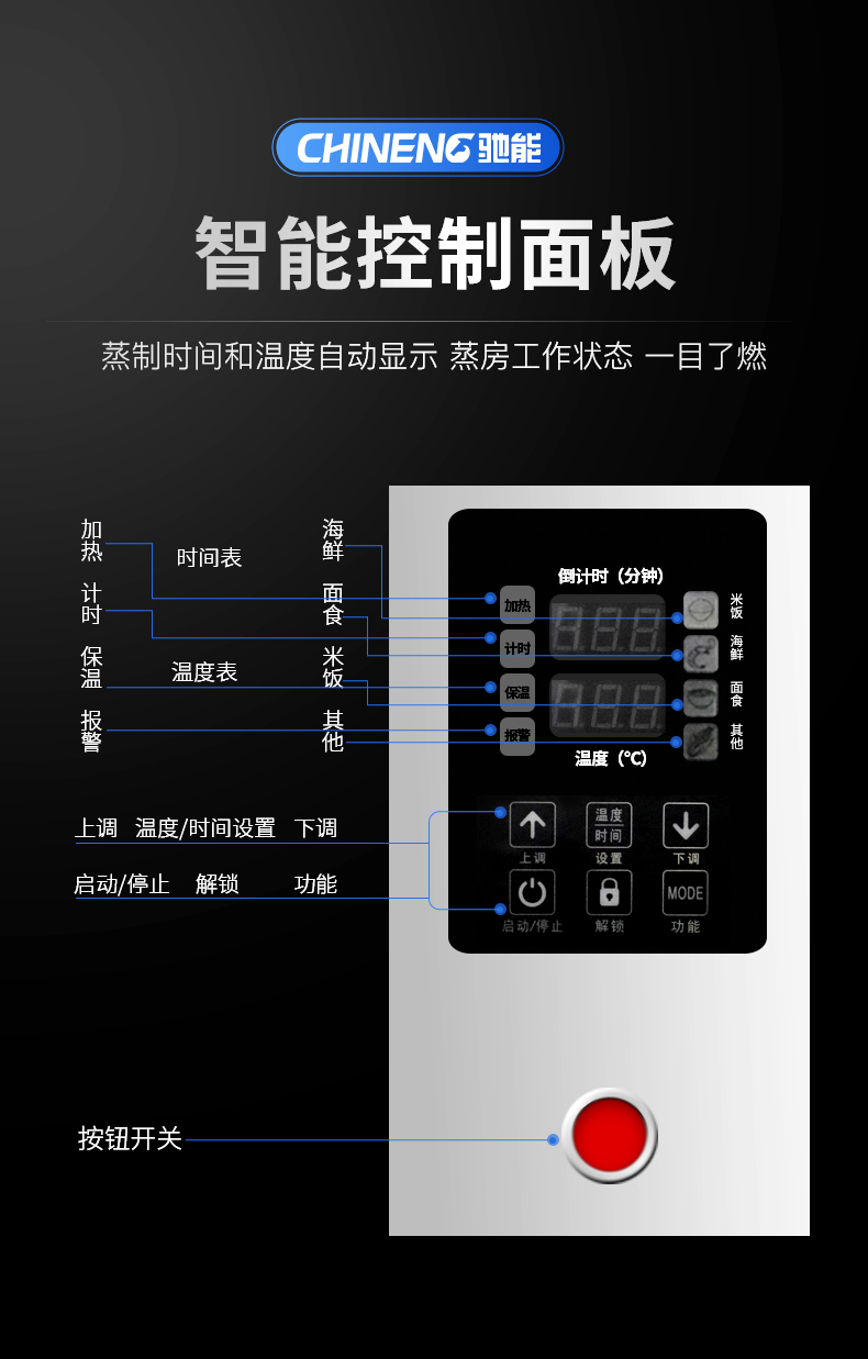 1694078780212949.png 推车式蒸柜控制面板